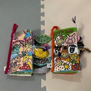 Jellycat Animal and Unicorn Tails Soft Baby Books